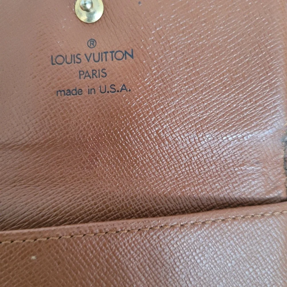Louis Vuitton Monogram Porte-Monnaie Billets Trifold Wallet Brown SD0968 USA